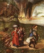 Albrecht Durer Lot Fleeing with his Daughters from Sodom oil